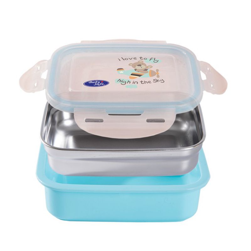 SS008 Baby Safe Stainless Lunch Box / Tempat Makan Bayi Babysafe