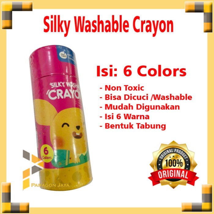 

[BISA COD] Joan Miro Baby Roo Silky Crayon Washable Body Face isi 6/12/24 Pcs - 6 pcs