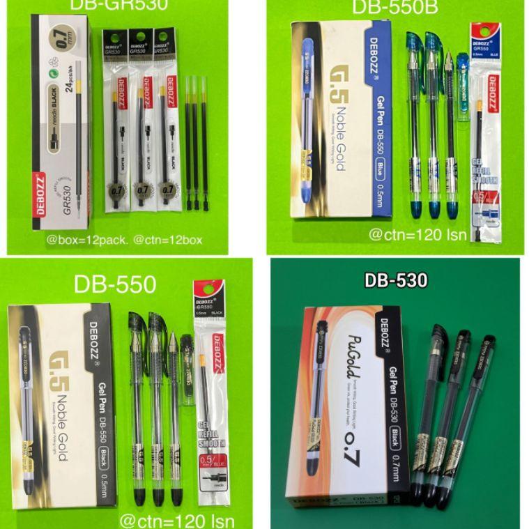 

SPECIAL PRICE 1 Lusin/ 12 Pcs/ Bolpen Pulpen/ Pena Gel Debozz DB-530 550/ 1 Box Isi 24 Refill/ Isi Ulang GR 530 GR530 0.7 ♨ 894