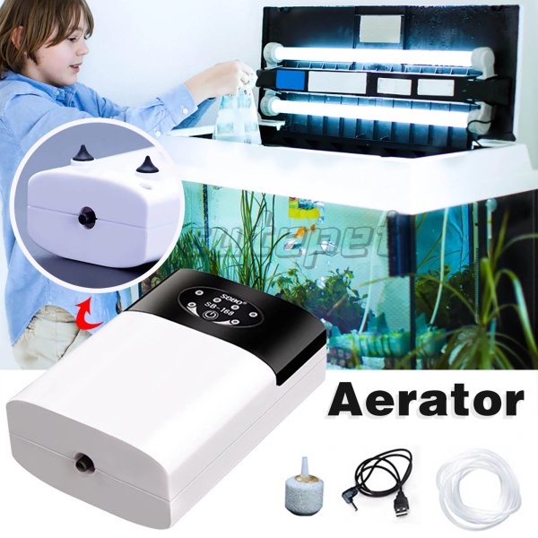 SEBO pompa aquarium /pompa udara AC DCaerator aquarium  USB 168/MESIN AERATOR RECENT SB USB 168 Pompa Gelembung Udara AC/DC /Gelembung Udara Oksigen/Air Pump Aquarium/Kolam/aerator Aquarium