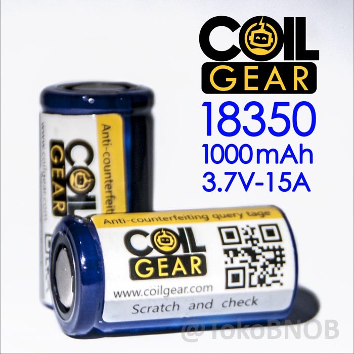 BATRE COILGEAR 18350 1000MAH 15A BLUE ORIGINAL