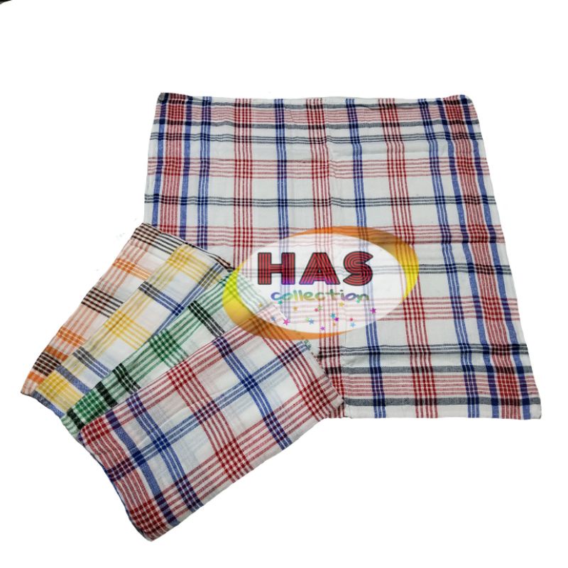 1 Pc..TERMURAH..SERBET JUMBO KATUN TEBAL GARIS UK 60X60cm KJ
