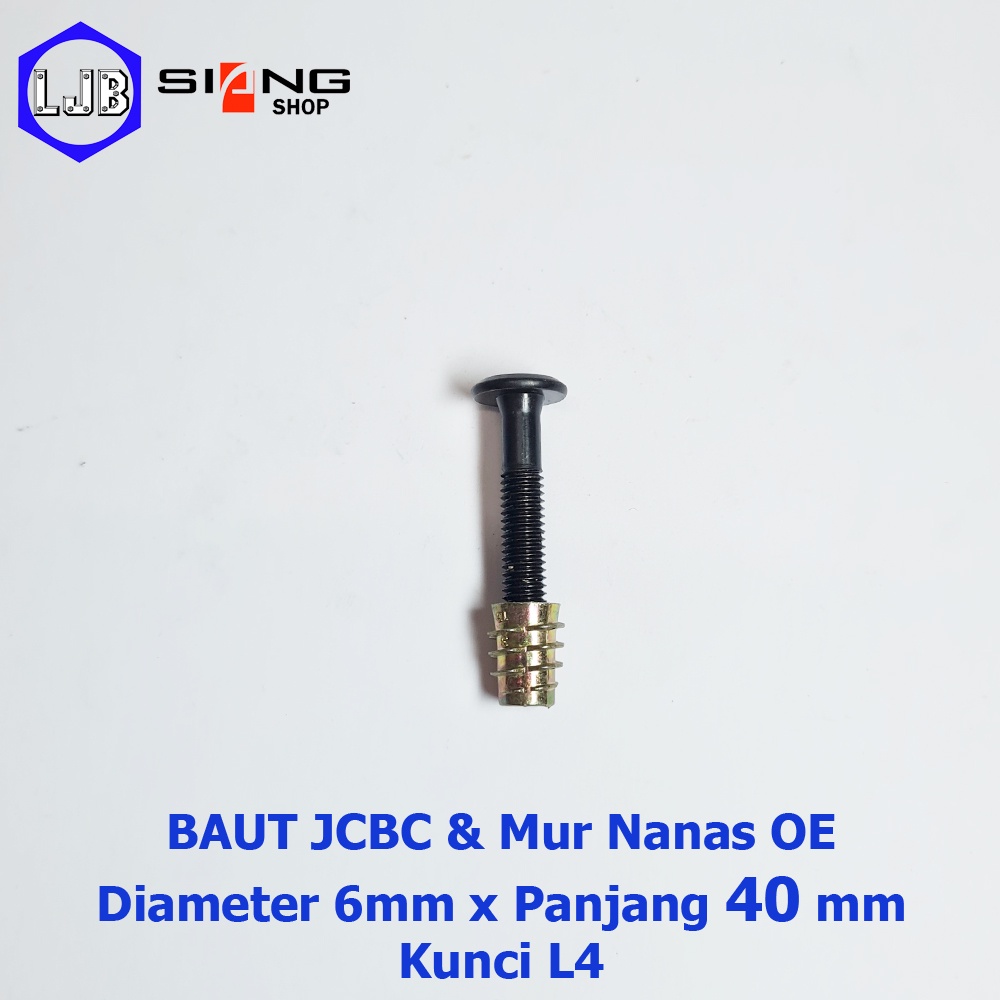 Baut JCBC M6 panjang 3 sd 7 cm dan Mur Nanas OE (13mm) Furniture, Dipan, Knockdown dll