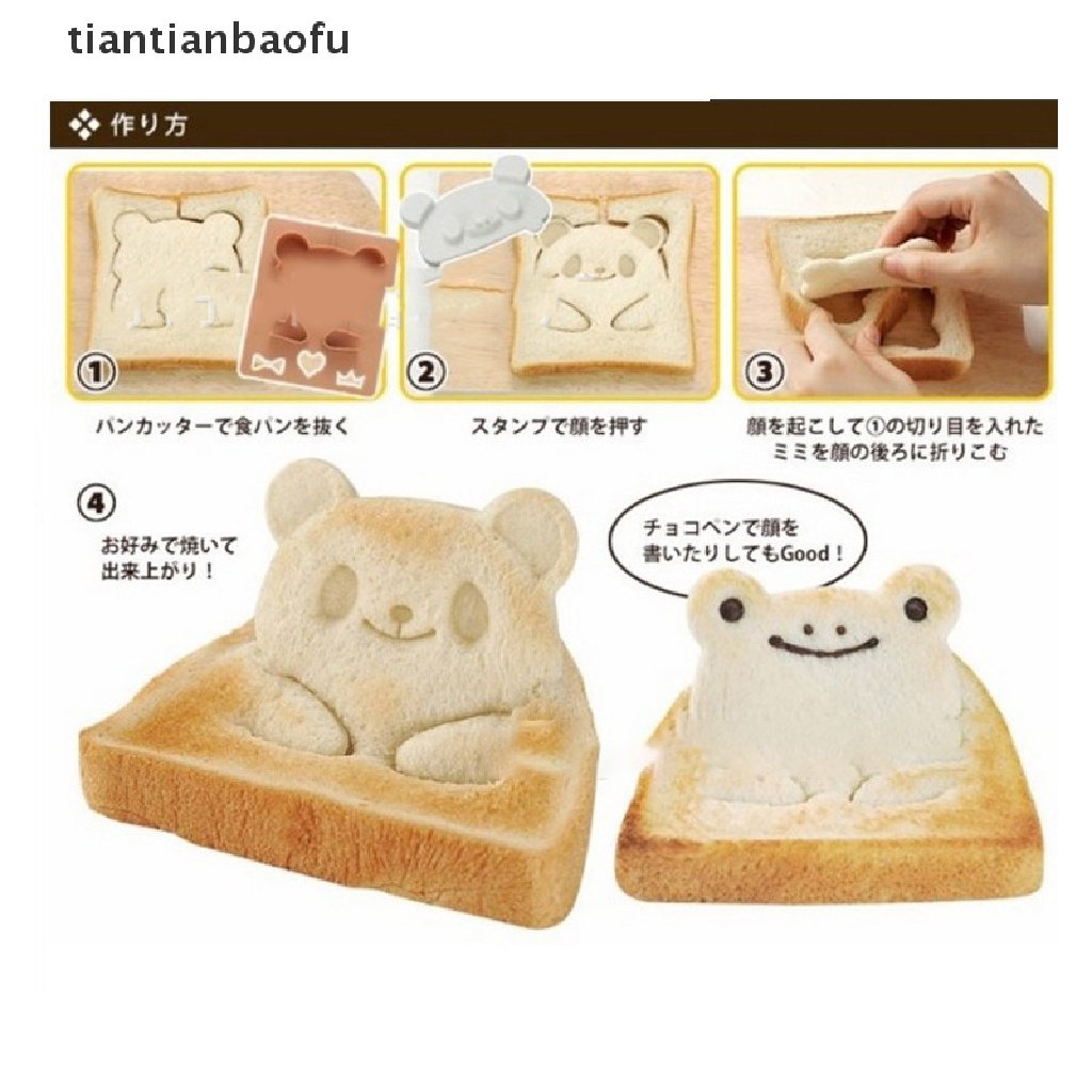 Cetakan Pemotong Roti Sandwich Kue Biskuit Bentuk panda Untuk Anak