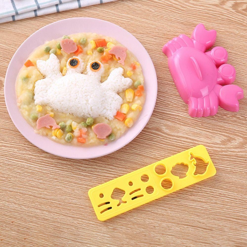 [Elegan] Sushi Maker Creative Non-Stick Cute Sushi DIY Segel Makanan Jepang, Sushi Press Desain Kepiting