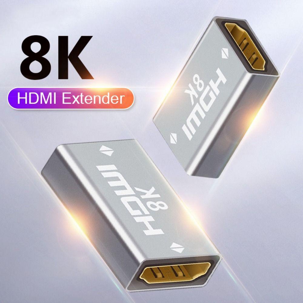 Adaptor Paduan Aluminium Laptop Proyektor HDMI Extender 4K 8K Atas