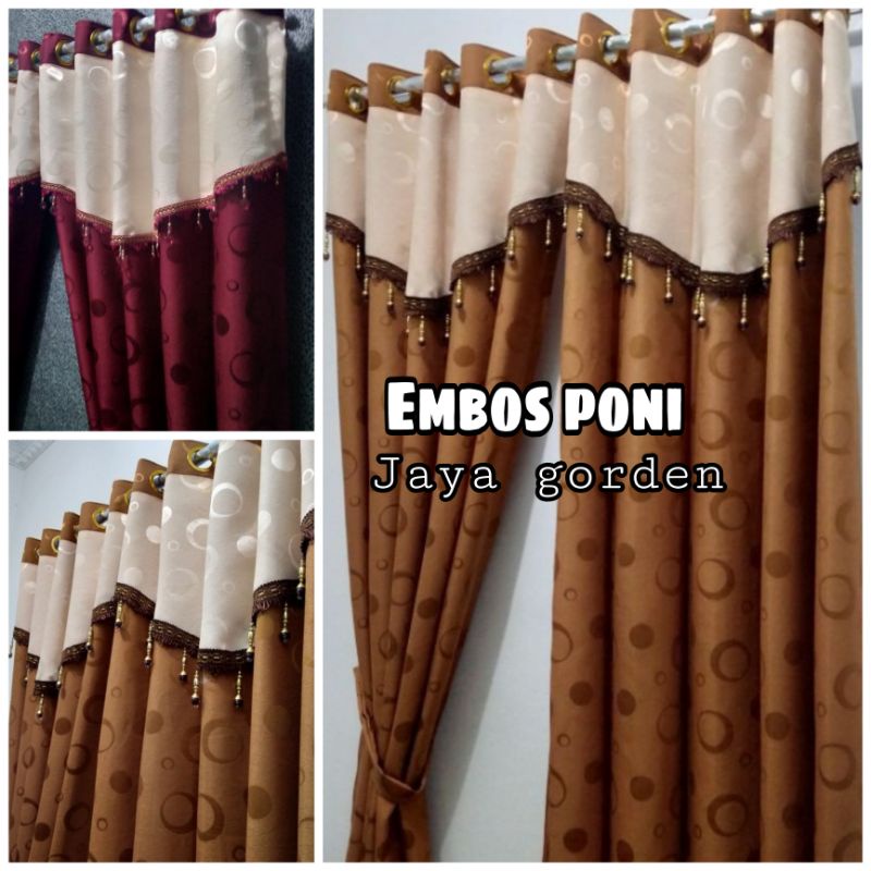 gorden polkadot poni murah gorden pintu gorden jendela