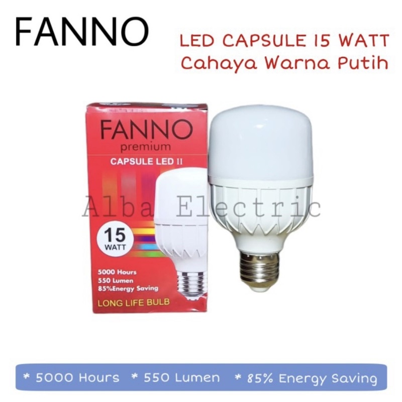 Lampu LED 15 Watt FANNO Capsule Lampu Murah Bohlam Grosir 15 W LED Capsule 5 watt