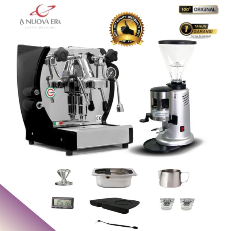 Paket Mesin Espresso la nuova era cuadra  | Grinder  Ferratti Ferro FGM-700AB+TOOLS