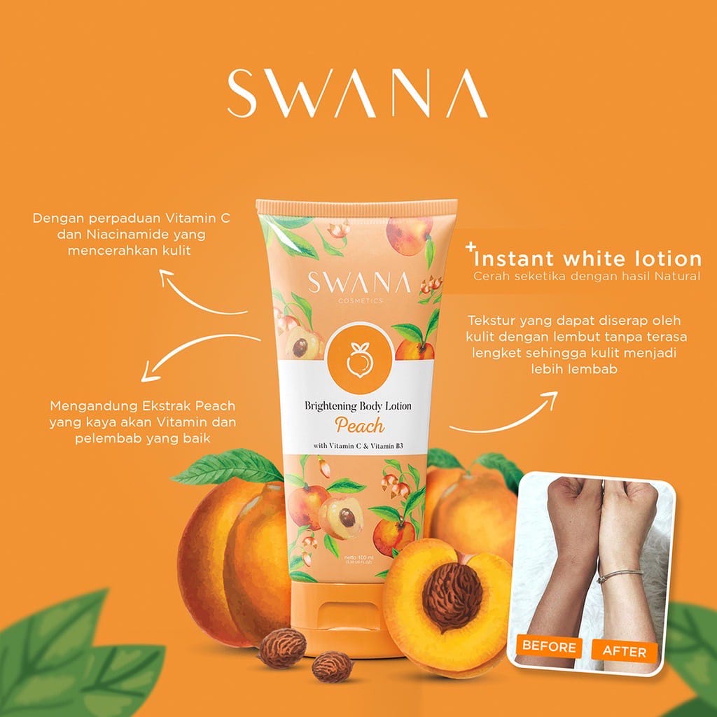 HANASUI SWANA INSTAN BRIGHTENING BODY LOTIION 100ML