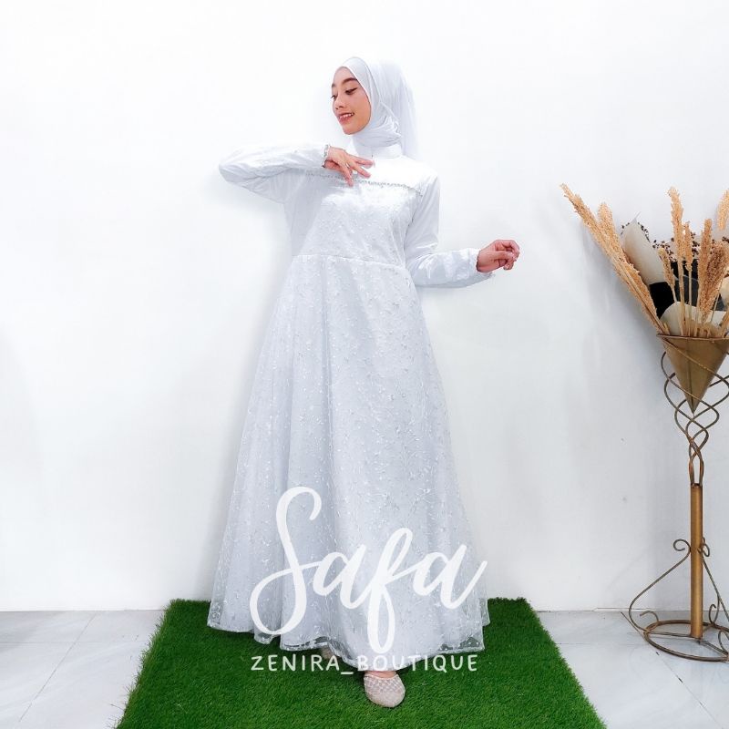 SAFA BAJU PESTA / dress tulle bordir berpayet / couple kondangan / bumil / wisuda / bridesmaids