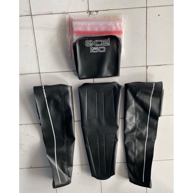 kulit jok cover jok Vespa Excel lengkap sabuk detail original replika danmotor