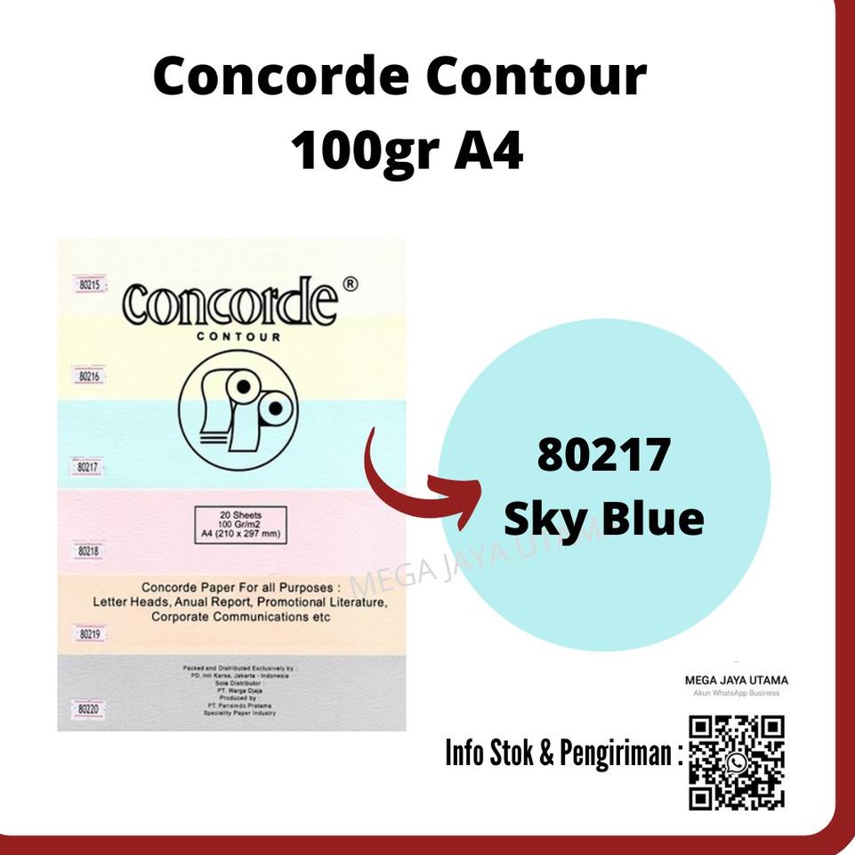 

bka Kertas Concorde Contour 100gr A4 (21,0 X 29,7 Cm) Isi 20 Sheet Limit Edision