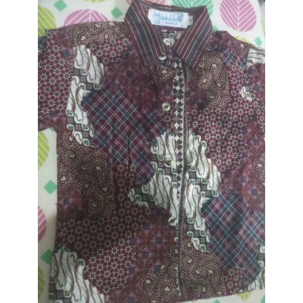Preloved Batik Anak Merah Marun