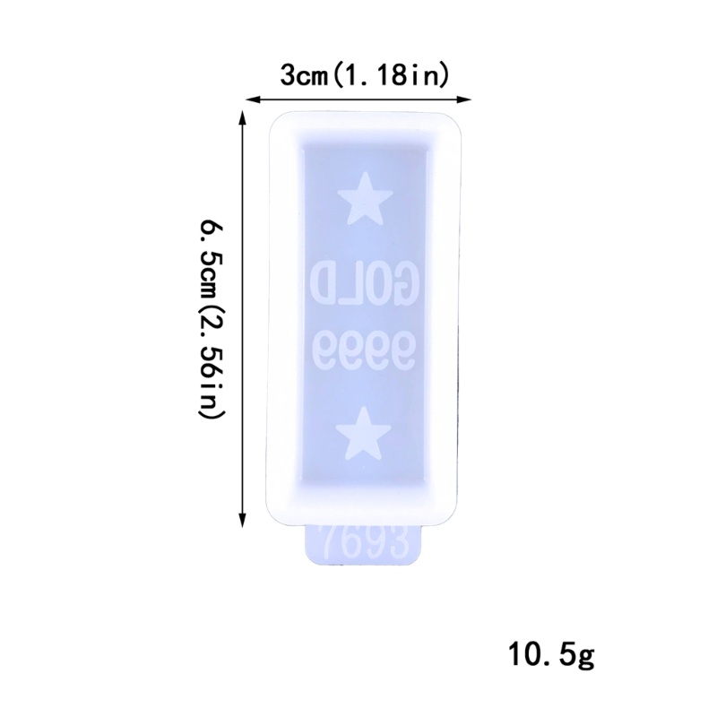 Siy Cetakan Resin Bahan Silikon Desain Batang Emas 3D Untuk Perhiasankerajinan DIY