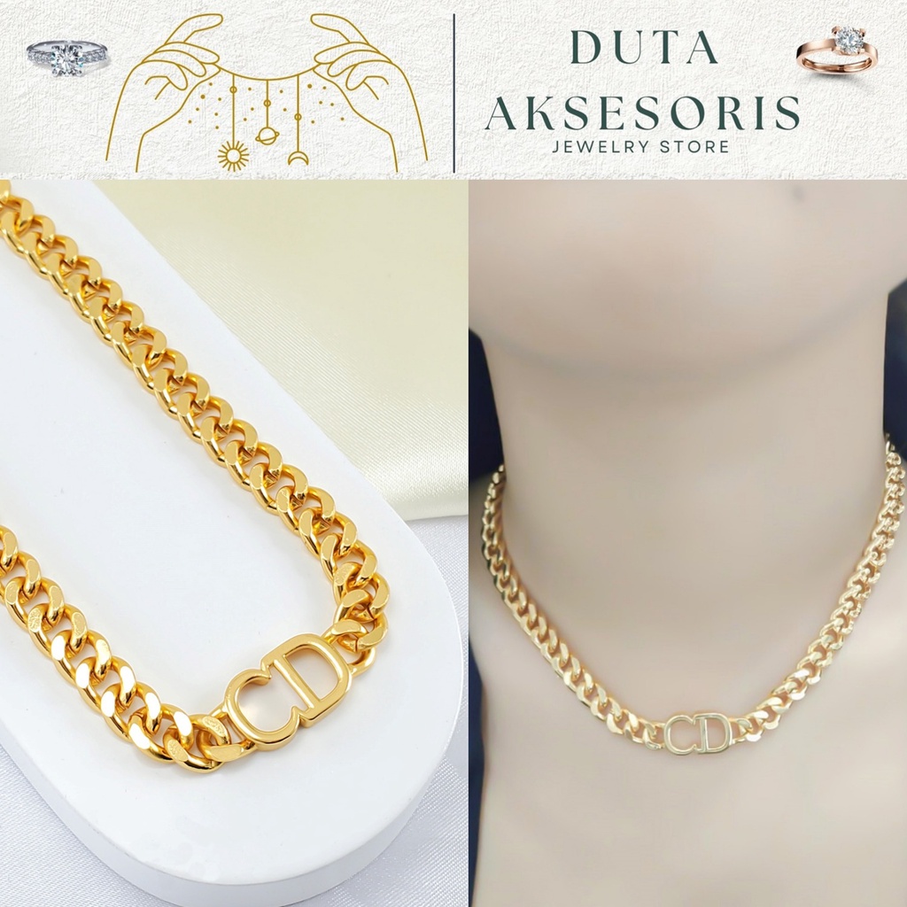 Kalung Rantai CD Emas Titanium