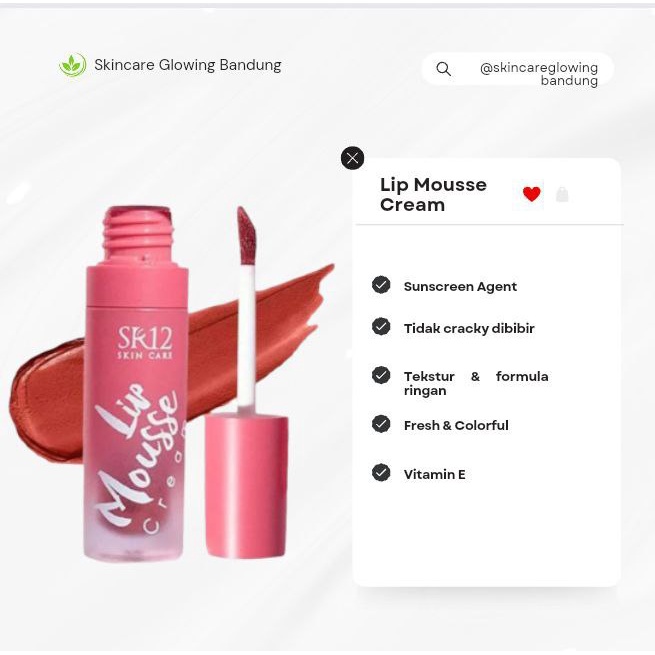 Lip Mousse SR12 Lip Mouse Lip Plumper Lip Treatment Perawatan Bibir Pelembab Bibir Pencerah Bibir Lipblam Bibir Lips Serum Bibir Lipgos Bibir Perawatan Bibir Hitam dan Kering Bibir Merah Lip Glos Lipbam Bibir Lip Serum Lip Gloss