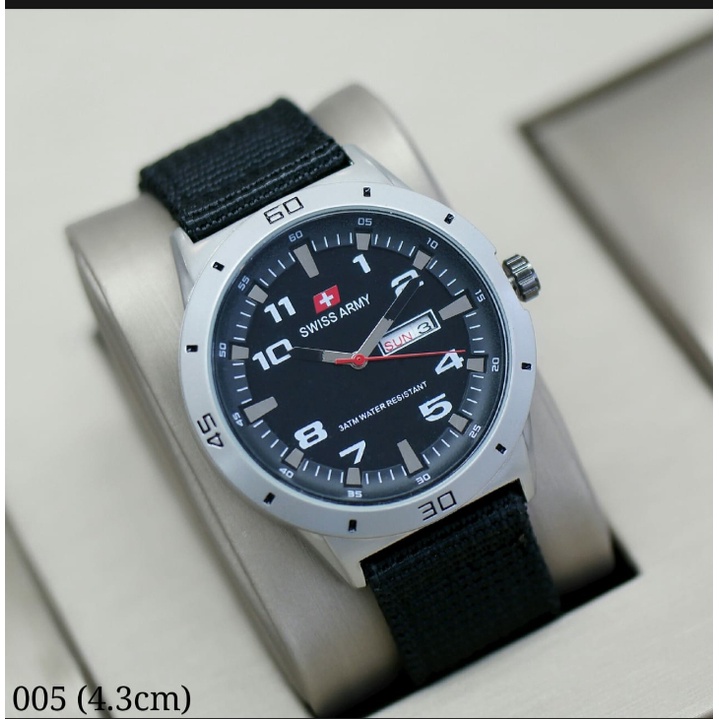TREEENDY/ Jam Tangan Cowok Dewasa Tahan Air / Strap Canvas