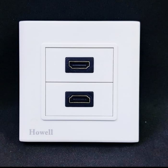 Howell wall Face Plate HDMI Double Port Dinding