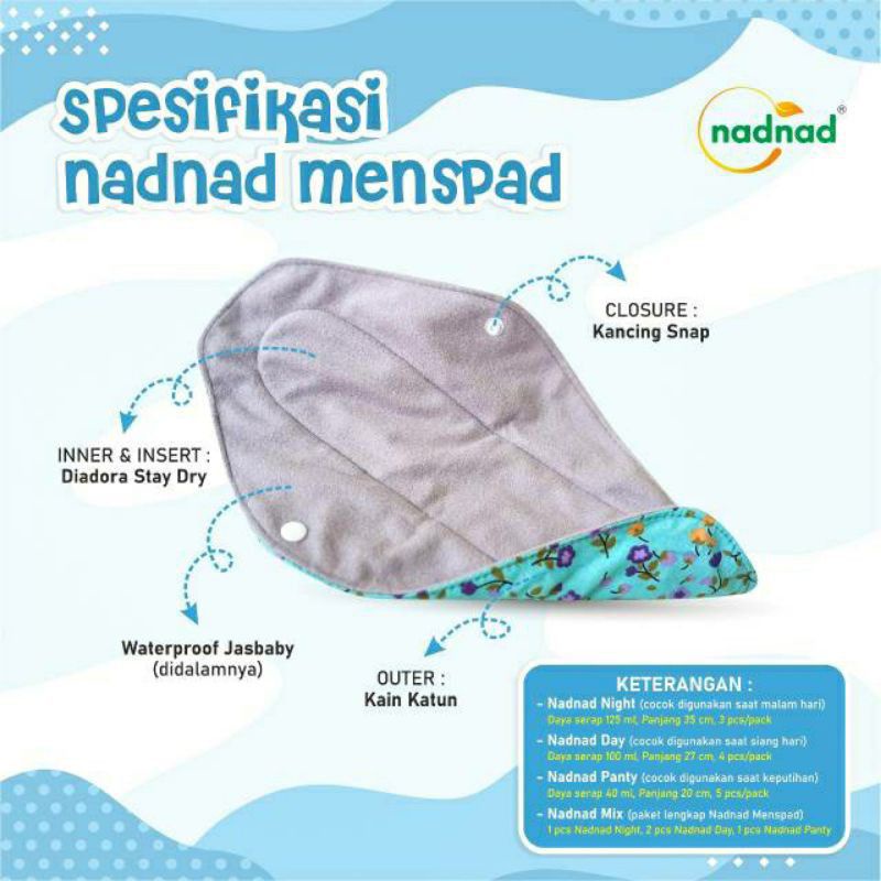 Promo Menspad Nadnad ,  Pembalut Cuci Ulang ,Aneka Pembalut Kain ,Paket Pembalut Kain Murah.