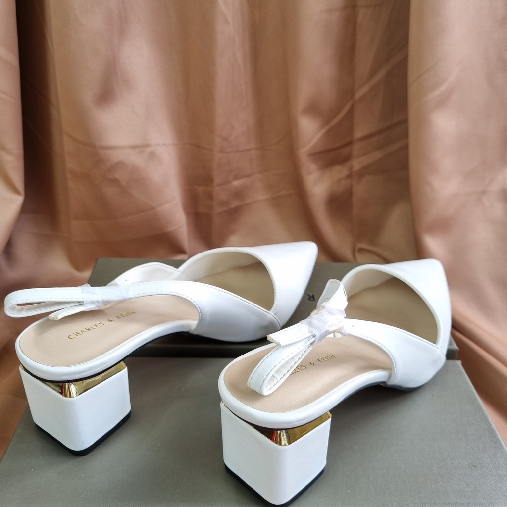 SEPATU WANITA SLINGBACK PLATED HEELS