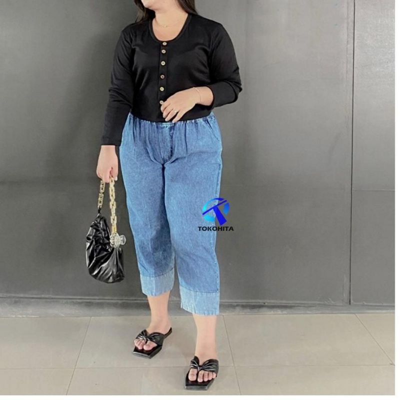 Celana 7/8 ALMA JUMBO PANTS // Celana Pendek 7/8 ALMA Jeans Murah