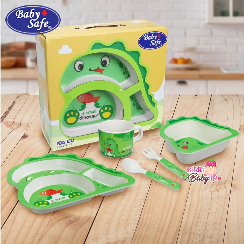 Baby Safe Feeding Set Karakter Perlengkapan Makan Paket Kado Bayi Anak Berry Mart