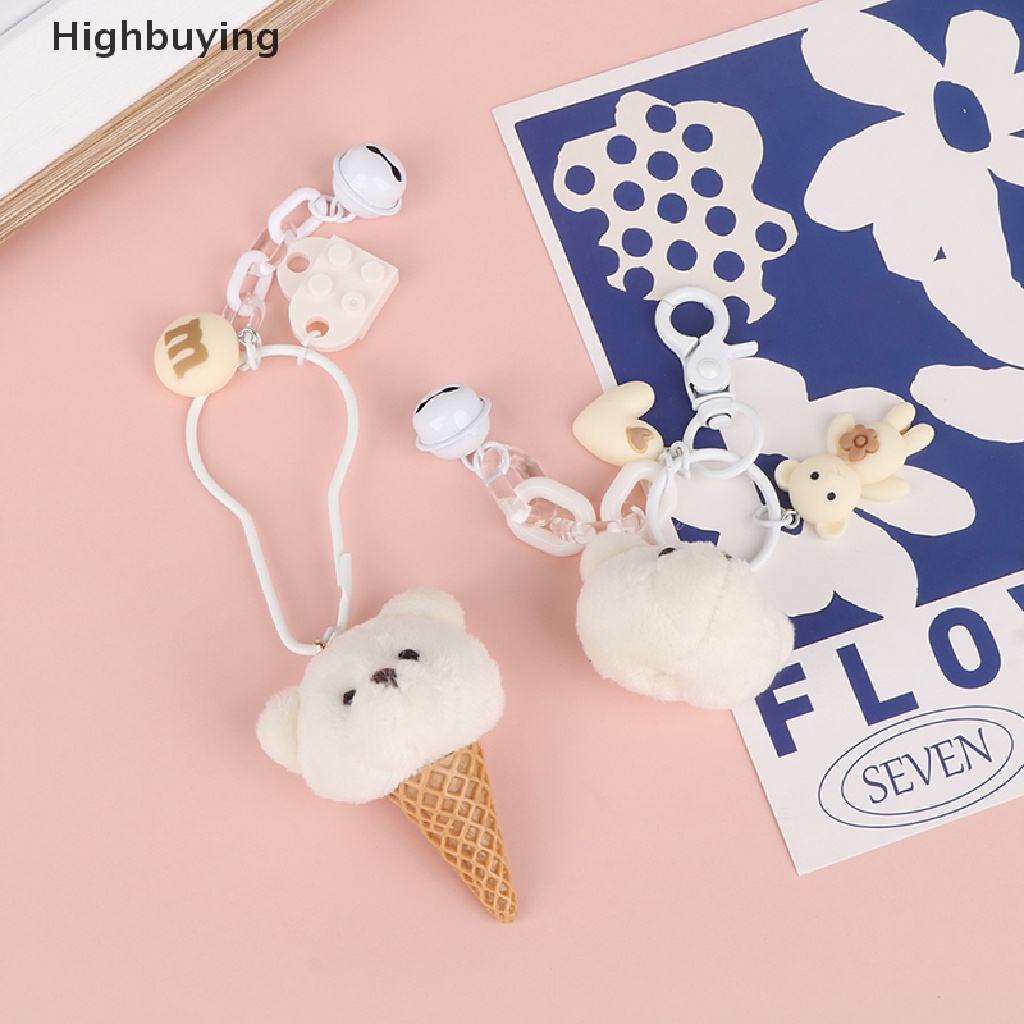 Hbid Gantungan Kunci Boneka Plush Beruang Es Krim Lucu Untuk Aksesoris Tas Glory