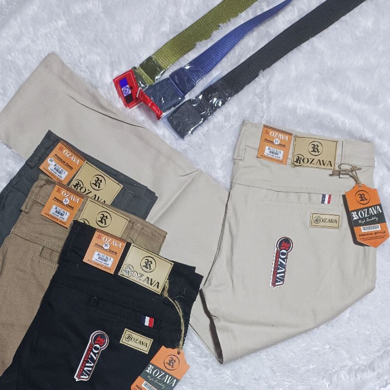 Celana Chino Panjang Pria Jumbo Chinos Premium Cinos Pensil Distro ROZAWA