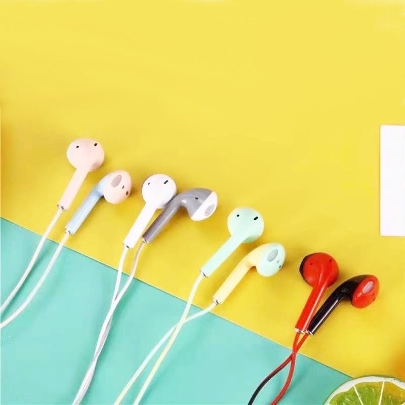 Handsfree U24 Macaron EXTRA BASS HIFI | Two Tone dua Warna / Earphone R2 Macaroon Color Hifi Extra Bass BY SE