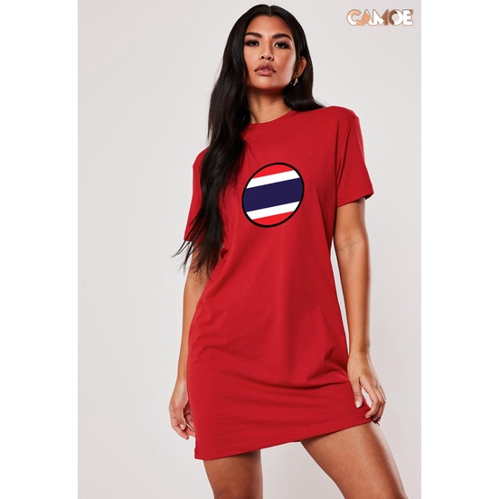 Baju Kaos Tshirt Dress CAMOE Thailand Flag Bendera Thailand
