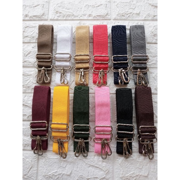 TALI TAS SELEMPANG POLOS UK 3,8CM BB40 NIKEL KRB TEBAL