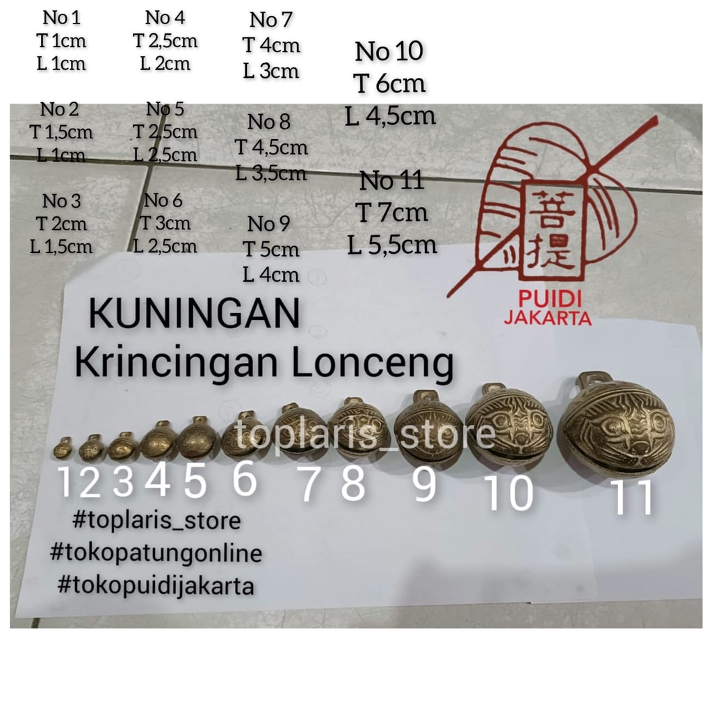 Lonceng Kerincingan Kuningan Singa Tebal