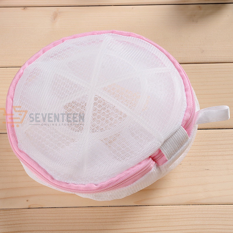 SEVENTEEN17 KERANJANG LAUNDRY BRA BAG KANTONG CUCI PAKAIAN DALAM KAOS KAKI ANTI RUSAK KERANJANG JARING BULAT CUCI BRA IMPORT GROSIR