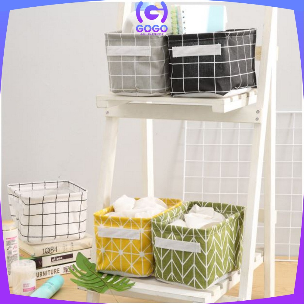 GOGO-C474 Desktop Storage Box Keranjang Penyimpanan Serbaguna / Tempat Perlengkapan Rumah Mini Box Organizer Multifungsi