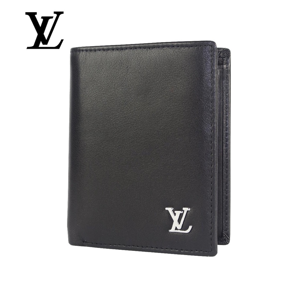 TOKOKOE - Dompet Pria model Berdiri bahan Kulit Premium Dompet Lipat - eLVi 01-05 Black