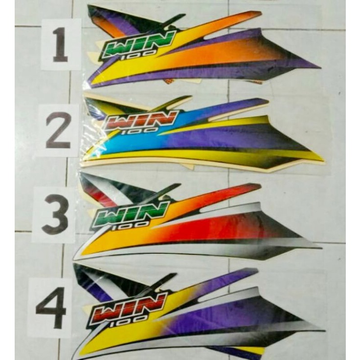Stiker striping honda win 100 2004