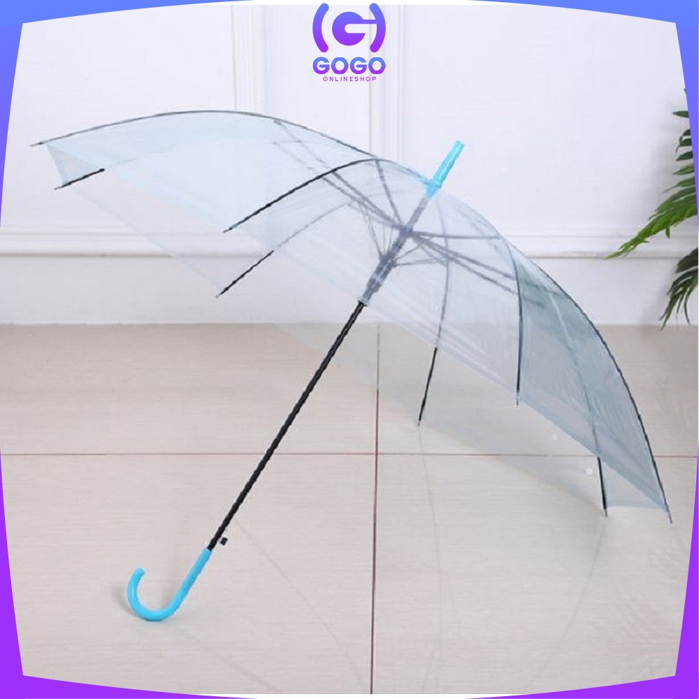 GOGO-C433 Payung Transparan Korea Japanese Style Payung Tongkat Bening Transparan Fashion Drama Korea Simple Payung Polos Kado Unik Souvenir