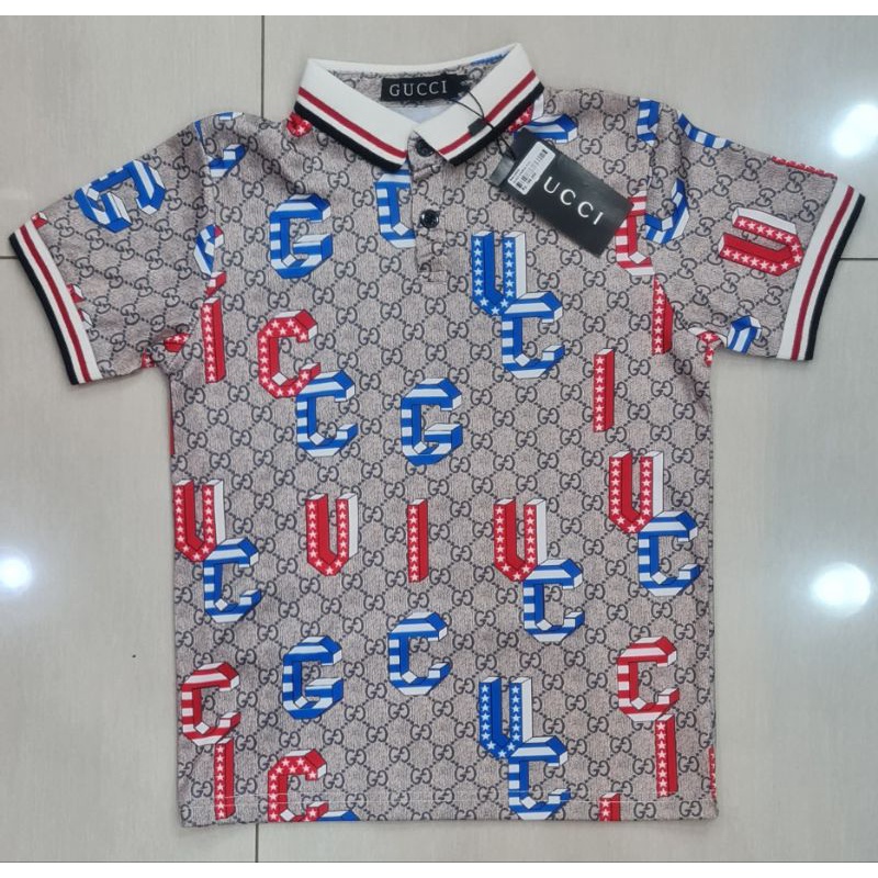 Kaos anak Gucci kerah