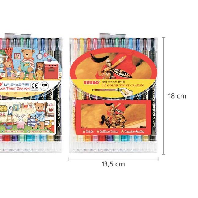 

FREE ONGKIR!Crayon putar 12 warna twist crayon kenko|RA1