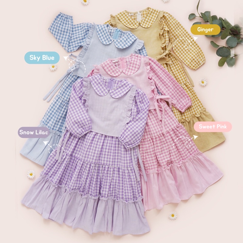 HARUKA DRESS / GAMIS ANAK PEREMPUAN / DRESS ANAK LENGAN PANJANG USIA 2-7 TAHUN