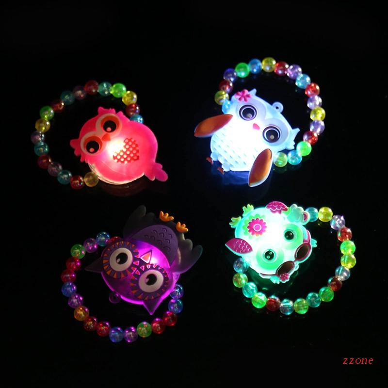 Zzz Gelang Tangan Manik-Manik Dengan Lampu Led Luminous Untuk Properti Pesta Halloween