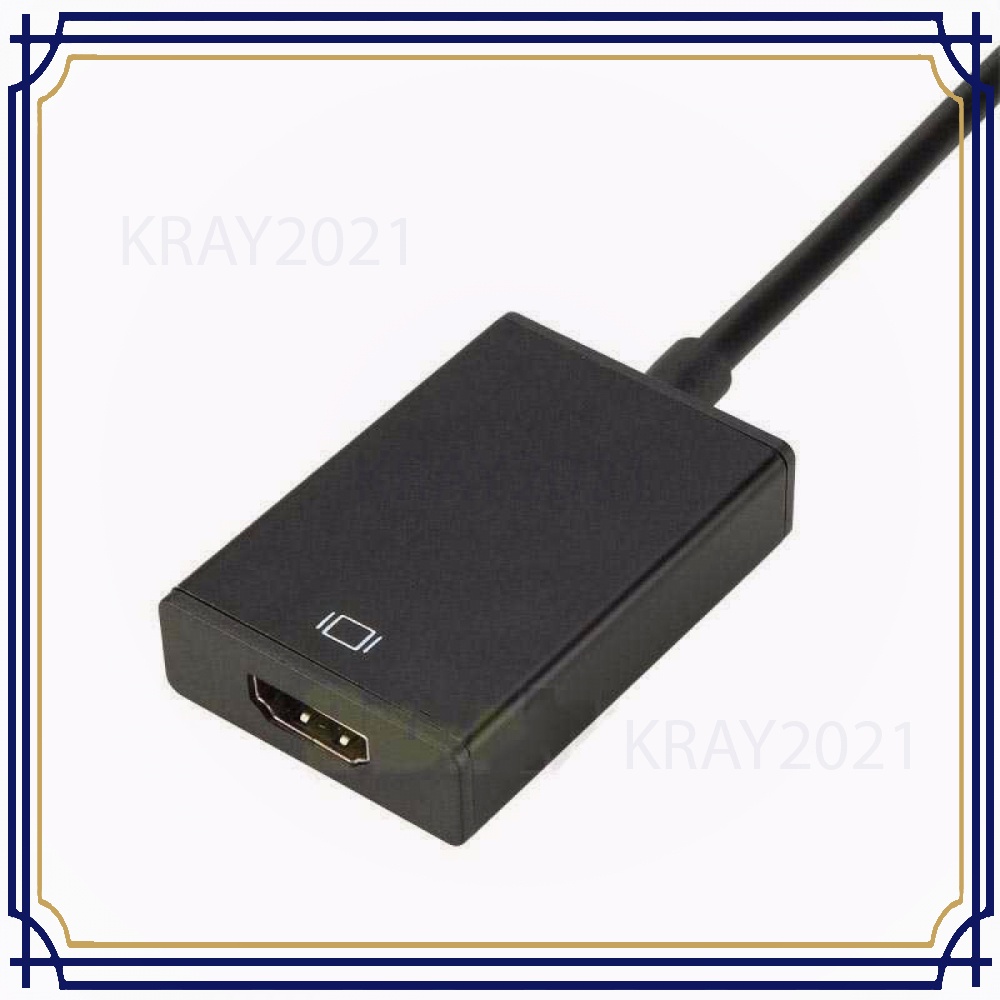 Kabel Adapter Converter VGA Male ke HDMI 1080P dengan Audio KK243
