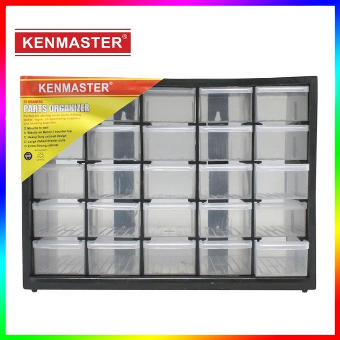 

Kenmaster Organizer Rak susun Drawer 25 Slot Kotak Spare Part Komponen