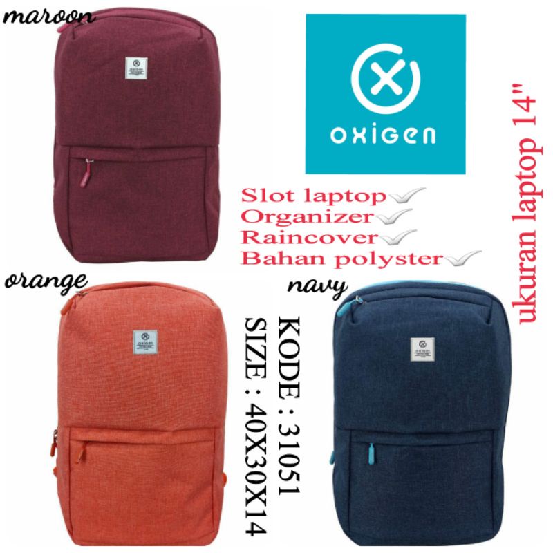 TAS RANSEL SEKOLAH BACKPACK BY OXIGEN 31051