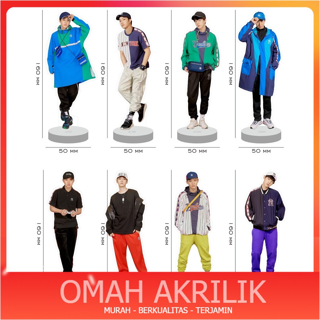 Stand Figure Exo Standee Acrylic Kpop Exol Chanyeol Sehun Do Baekhyun Chen Xiumin Suho Kai