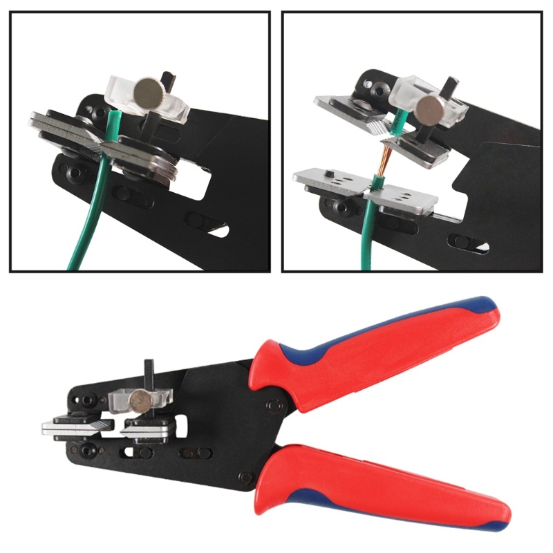 Alat Pengupas Kabel Kawat Rahang Datar 0.25.75,1.5,2,5,4,6mm2 Bahan Baja Karbon