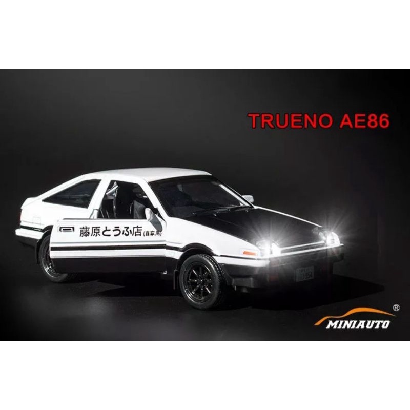 Diecast Mobil Toyota Trueno AE86 Classic Initial D Miniatur Die-cast Mobil Mobilan