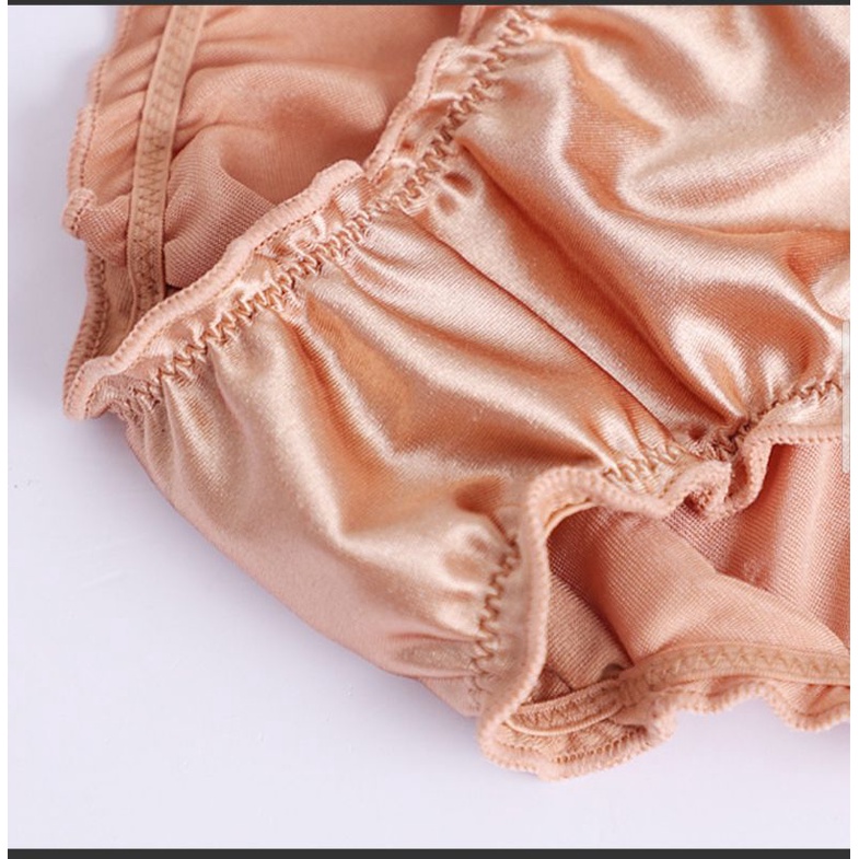 C19 Celana Dalam Full Satin wanita pria perempuan laki laki cewe cowo thong G String licin mengkilap