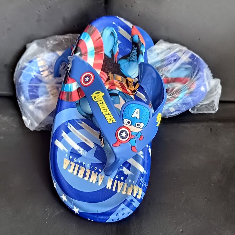 Sandal anak avenger Sandal karet import anak laki sendal trendy motif super hero